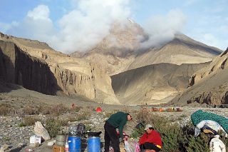 13 Guide Muhammad And Cook Shobo Setting Up Sarak Camp On Trek To K2 North Face In China